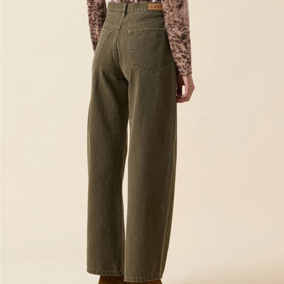 778. LE JEAN Nomad Ankle Olive Branch Green Denim $278 NWT Sz 26 - Picture 5 of 5